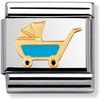 Enamel Baby Carriage Nomination Charm