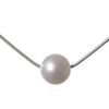 Extendable Box Chain White 8mm Freshwater Pearl Jersey Pearl Necklace