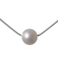 Extendable Box Chain White 8mm Freshwater Pearl Jersey Pearl Necklace