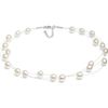 Extendable White Freshwater Pearl Jersey Pearl Floating Wire Necklace