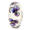 Ivory Violets Purple + White Trollbeads Charm