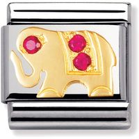 Red Elephant Cubic Zirconia Nomination Charm
