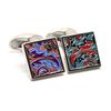 Red Feuille Cufflinks