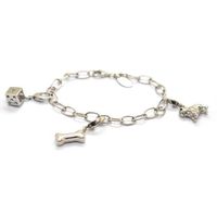 Silver Charm Chain Bracelet