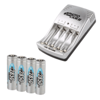 Ansmann Photocam III Battery Charger + 4 x 2850mAh AA Rechargeable Batteries