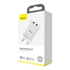 Baseus Speed Mini QC 10.5W Dual Port USB-A Mains Charger - UK - White