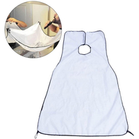 Beard Apron Shaving Trimming Hair Catcher - White