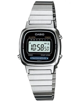 Casio Ladies Black Dial Silver Watch (LA670WEA-1EF)