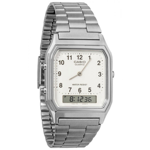 Casio Mens Classic Combi Watch with Numeric Digits - Silver