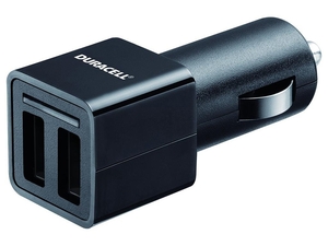 Duracell 2.4A Dual USB Car Charger - Black