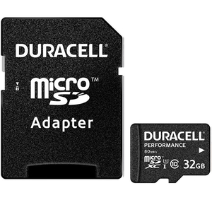 Duracell 32GB Performance Micro SD Card (SDHC) + Adapter