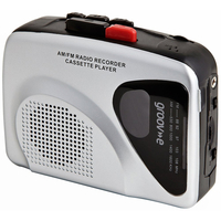 Groov-e GVPS525 Retro Personal Cassette Player and Recorder with Earphones - Silver
