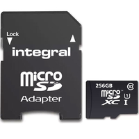 Integral 256GB Micro SD Card (SDXC) UHS-I U1 + Adapter - 90MB/s