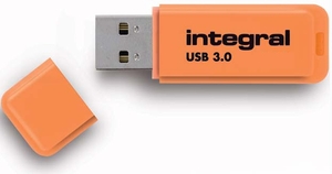 Integral 32GB Neon USB 3.0 Flash Drive - 80MB/s - Orange