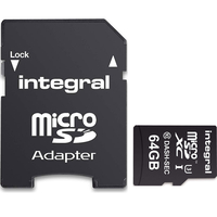 Integral 64GB High Endurance Micro SD Card (SDXC) + Adapter - 95MB/s