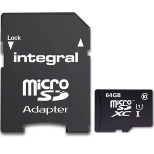 Integral 64GB Ultima PRO Micro SD Card (SDXC) UHS-I U1 + Adapter - 40MB/s