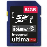 Integral 64GB Ultima Pro SDXC Card UHS-I U1 Class 10 80MB/s