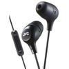 JVC Marshmallow Custom Fit In-Ear Headphones In-Line Remote & Mic - Black
