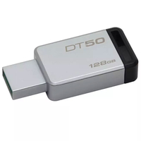 Kingston 128GB DataTraveler DT50 USB 3.0 Flash Drive - 110MB/s - Metal/Black