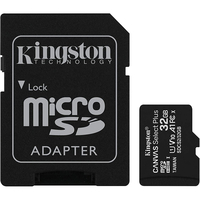 Kingston 32GB Canvas Select Plus Micro SD Card (SDHC) A1 Card C10 + SD Adapter 3 Pack - 100MB/s