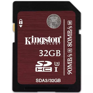 Kingston 32GB SD Card (SDHC) UHS-I U3 - 90MB/s