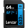 Lexar 64GB Blue Series SDXC Card 633X,  U3,  V30,  95MB/s