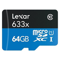 Lexar 64GB High-Performance Micro SD Card (SDXC) + Adapter - 100MB/s