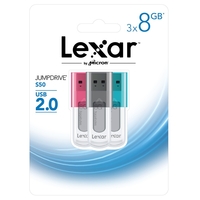 Lexar 8GB JumpDrive S50 USB Flash Drive - 3 Pack