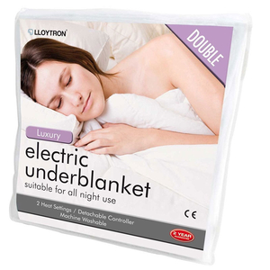 Lloytron Luxury Washable Dual Heat Control Electric Underblanket - Double