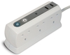 Masterplug 2m Surge Protected Extension Lead with 6 Sockets and USB Charging - White