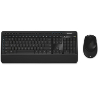 Microsoft Wireless Desktop 3050 Keyboard 128-bit Encryption and Blue Track Optical Mouse