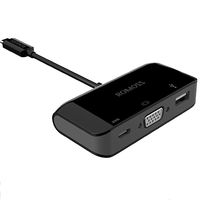 Romoss USB-C 3.1 to VGA & USB-A 3.0F Multiport Adapter - Black