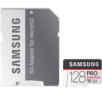 Samsung 128GB PRO Endurance Micro SD Card (SDXC) + SD Adapter - 100MB/s