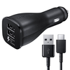 Samsung 2A Dual USB Fast Charge Car Charger + USB-C Cable - Black FFP