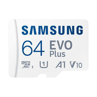 Samsung 64GB Evo Plus microSD card (SDXC) + SD Adapter - 130MB/s