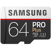 Samsung 64GB Pro Plus Micro SD Card (SDXC) UHS-I U3 + Adapter - 100MB/s