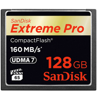 SanDisk 128GB 1067X Extreme PRO Compact Flash Card - 160MB/s