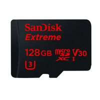 SanDisk 128GB Extreme V30 Micro SD Card (SDXC) UHS-I U3 + Adapter - 90MB/s