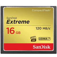 SanDisk 16GB Extreme 800X Compact Flash Card - 120MB/s