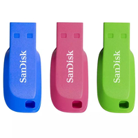 SanDisk 32GB Cruzer Blade USB 2.0 Flash Drive - Pack of 3