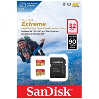 SanDisk 32GB Extreme Micro SD (SDHC) Pack of 2 Cards + Adapter 90MB/s Class 10 UHS-I U3