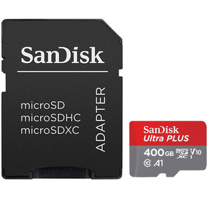 SanDisk 400GB Ultra Plus Micro SD Card (SDXC) UHS-I A1 + Adapter - 100MB/s