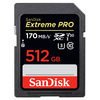 SanDisk 512GB Extreme PRO V30 SD Card (SDXC) UHS-I U3 - 170MB/s