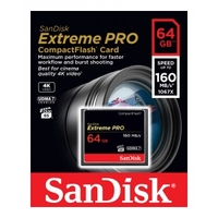 SanDisk 64GB Extreme PRO Compact Flash Card - 160MB/s