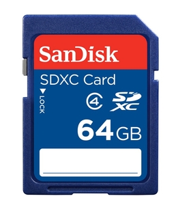 SanDisk 64GB SD Card (SDXC) - 15MB/s