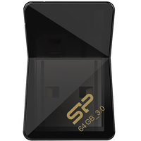 Silicon Power 64GB Jewel J08 USB 3.1 Flash Drive - Black