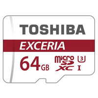 Toshiba 64GB Exceria M302 Micro SD Card (SDXC) + Adapter - 90MB/s