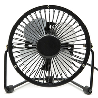 USB Fan with 360 Degrees Rotation - Black