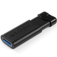 Verbatim 256GB PinStripe USB 3.0 Flash Drive - Black