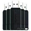 Verbatim 8GB PinStripe USB 2.0 Flash Drive - Black - 5 Pack